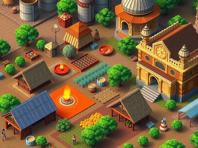 Township Rural Escape Indian festival event with Diwali decorations