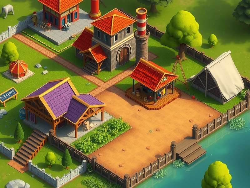 Township Rural Escape gameplay screenshot showing farming and city building